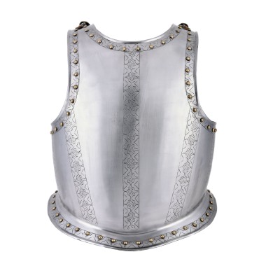 Mittelalterlicher Brustpanzer - Harnisch mit Gravierungen