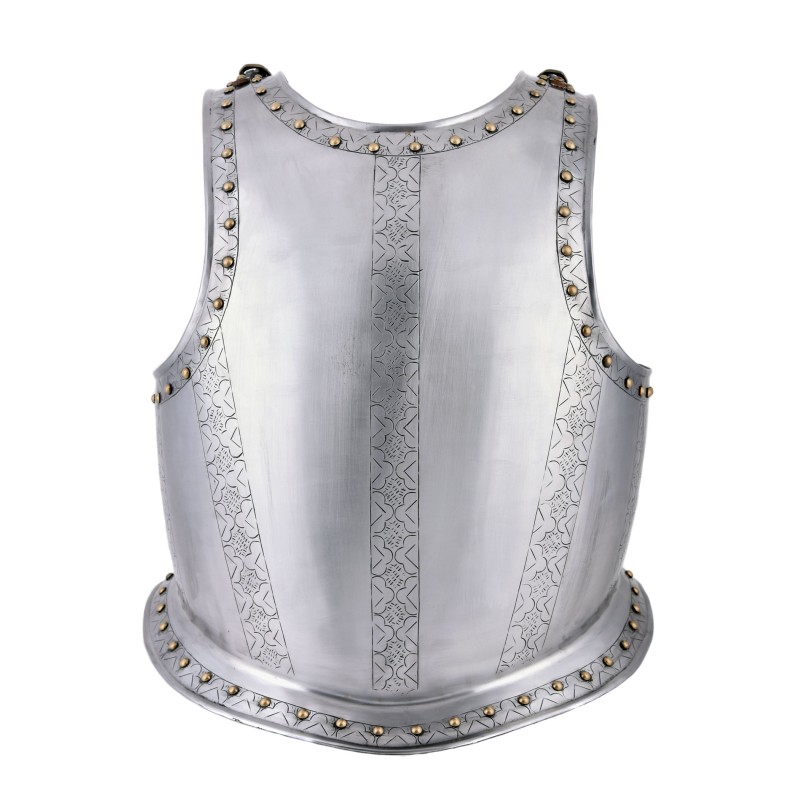 Mittelalterlicher Brustpanzer - Harnisch mit Gravierungen