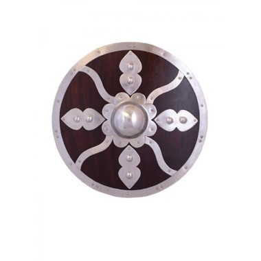 Rundschild mit stahlbeschlägen