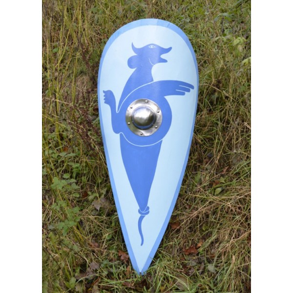 Normannenschild mit verknotetem Greif - holz