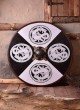 Wikinger Rundschild - mit Greiftier-Bemalung - aus Holz