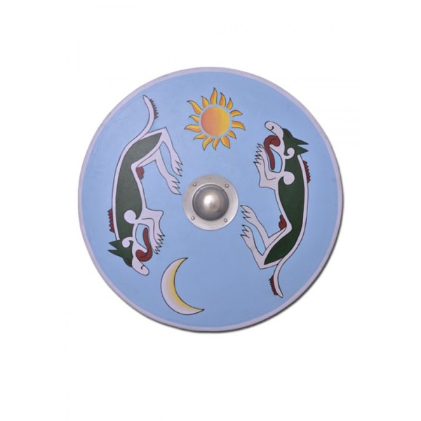 Wikinger Rundschild-mit Mánagarm und Sköll