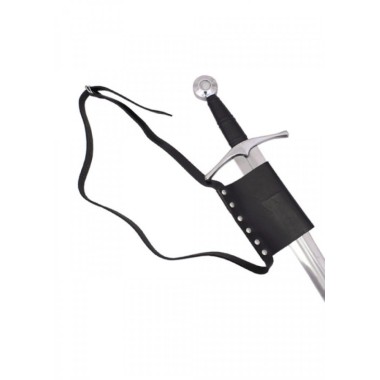 Gürtel mit Schwerthalterung aus schwarzem Leder