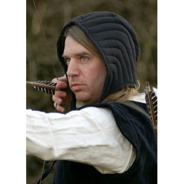 Gepolsterte Bundhaube - schwarz