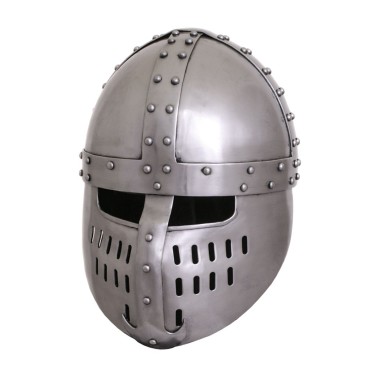 Normannischer Spangenhelm mit Gesichtsplatte