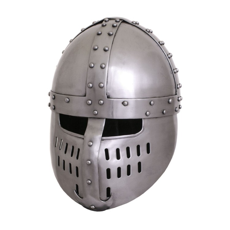 Normannischer Spangenhelm mit Gesichtsplatte