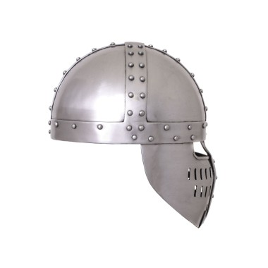 Normannischer Spangenhelm mit Gesichtsplatte