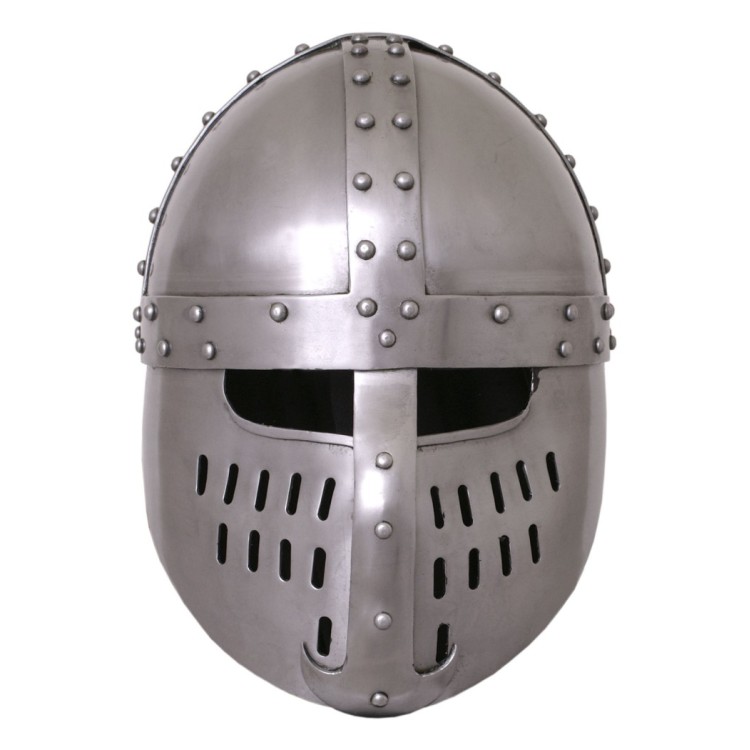Normannischer Spangenhelm mit Gesichtsplatte