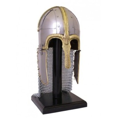 Coppergate Helm - mit vernieteter Kettenbrünne