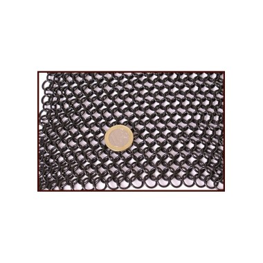 Kettenhemd Hauberk-unvernietet-ID8mm-brüniert