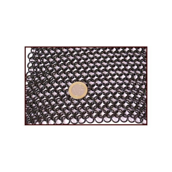 Kettenhemd Hauberk-unvernietet-ID8mm-brüniert