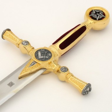 Schwert der Freimaurer-goldfarben-Marto 