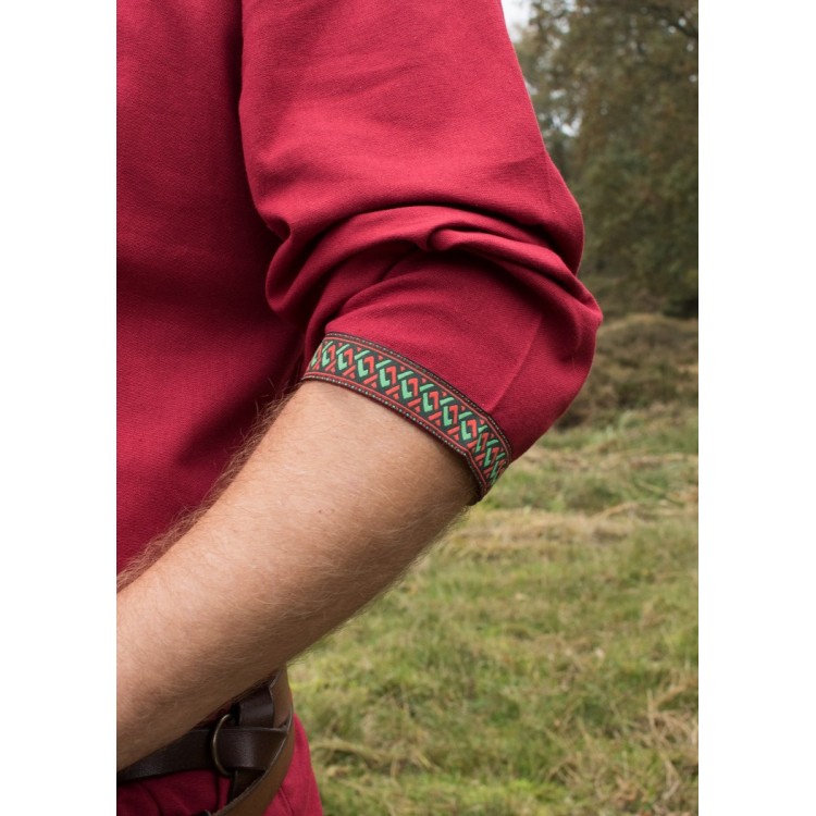 Wikinger Tunika aus Baumwolle-dunkelrot