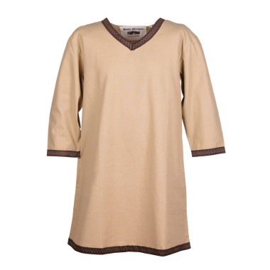 Wikinger Tunika aus Baumwolle-beige
