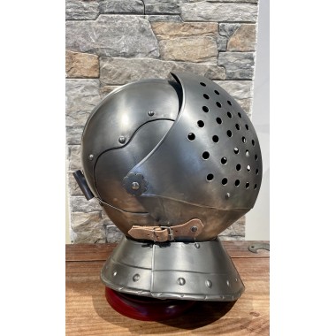 Kolbenturnierhelm - Visier Helm