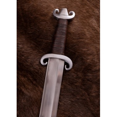 Wikinger-Langsax mit Lederscheide