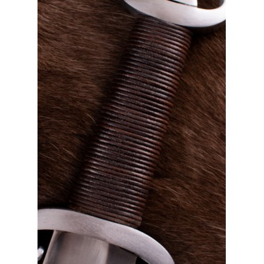 Wikinger-Langsax mit Lederscheide