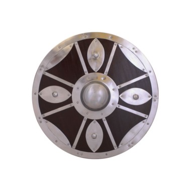 Rundschild mit Stahlbeschlägen