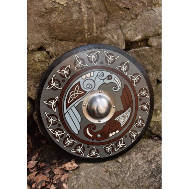 Wikingerschild mit Raben-Motiv
