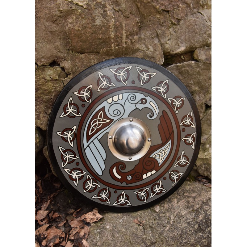 Wikingerschild mit Raben-Motiv