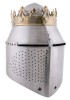Königlicher Topfhelm mit Messingkrone