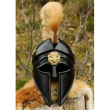 Italo-Korintherhelm mit Helmbusch