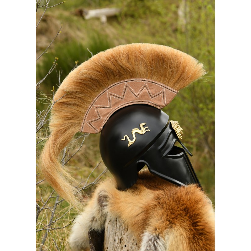 Italo-Korintherhelm mit Helmbusch