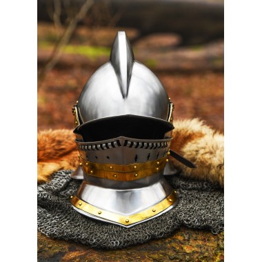 Burgonet - Sturmhaube Helm, 1,2 mm Stahl