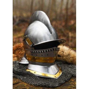 Burgonet - Sturmhaube Helm, 1,2 mm Stahl