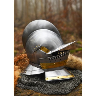Burgonet - Sturmhaube Helm, 1,2 mm Stahl