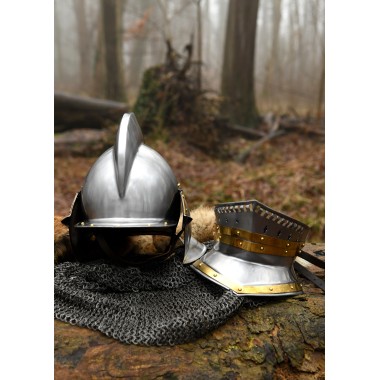 Burgonet - Sturmhaube Helm, 1,2 mm Stahl