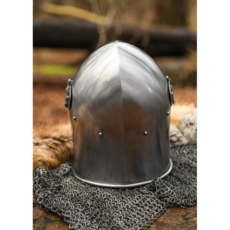 Mittelalter-Beckenhaube mit Klappvisier