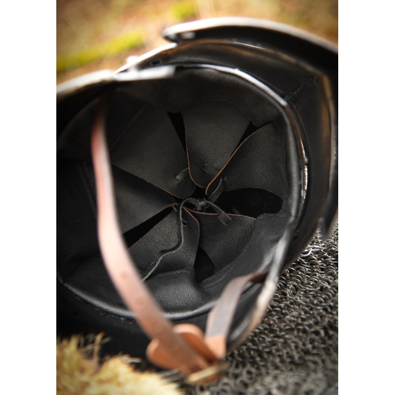 Mittelalter-Beckenhaube mit Klappvisier