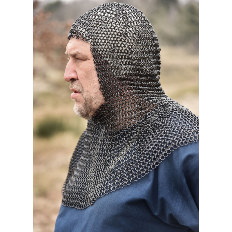 Kettenhaube, quadratischer Ausschnitt, ID 8mm, brüniert