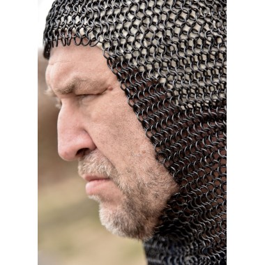 Kettenhaube, quadratischer Ausschnitt, ID 8mm, brüniert