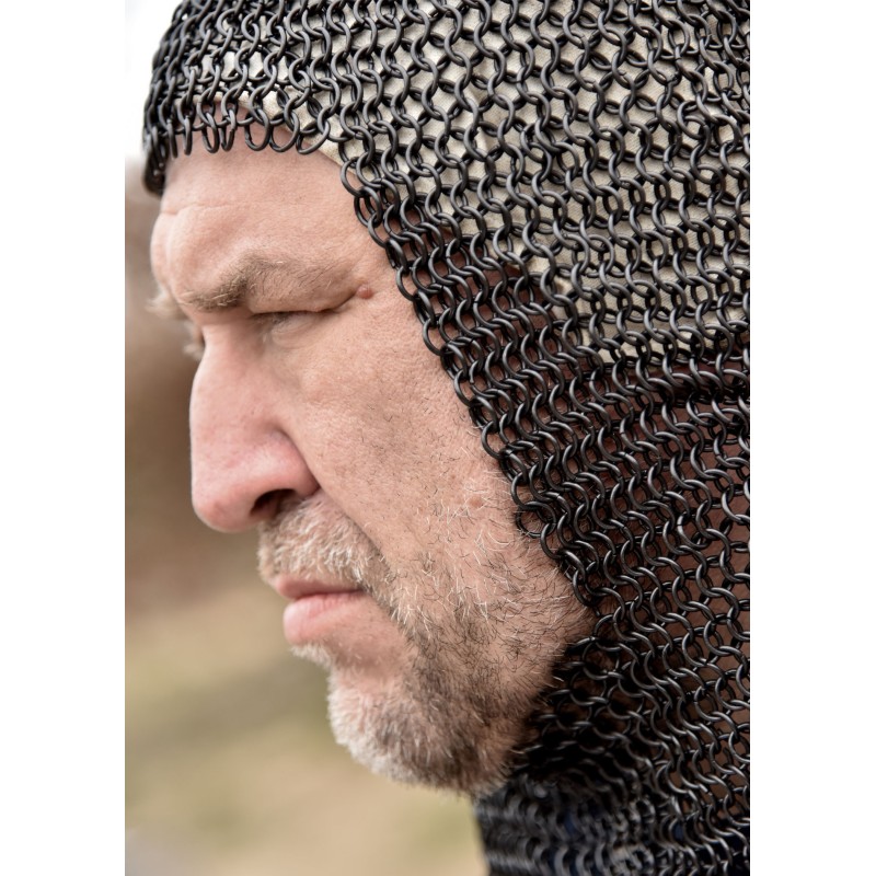 Kettenhaube, quadratischer Ausschnitt, ID 8mm, brüniert