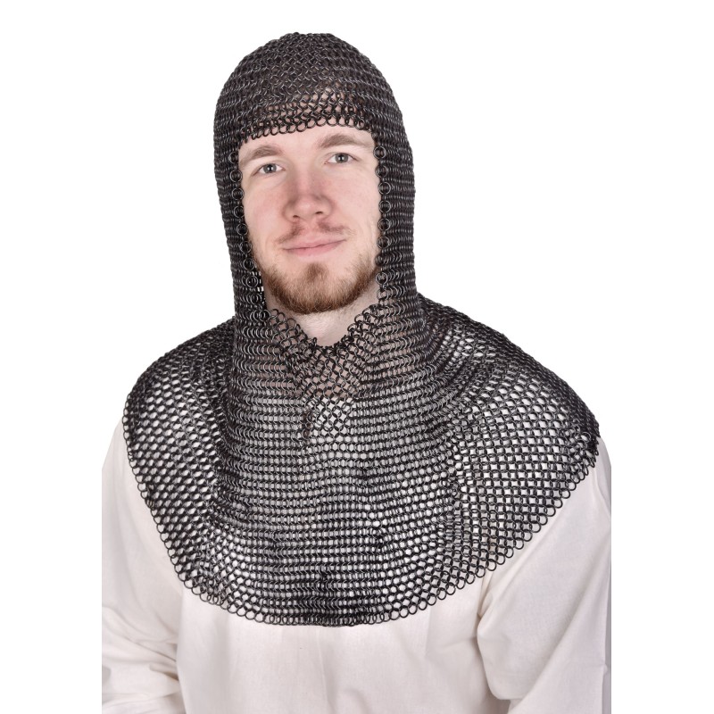 Kettenhaube, quadratischer Ausschnitt, ID 8mm, brüniert