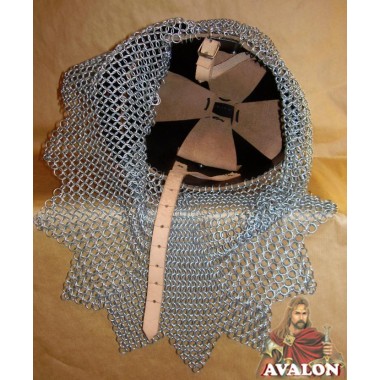 Beckenhaube mit Helmbrünne - Mittelalter Helm