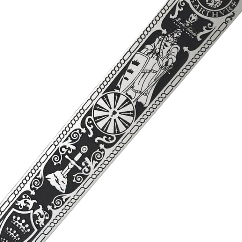 Schwert Excalibur, goldfarben mit Zierätzung, Marto