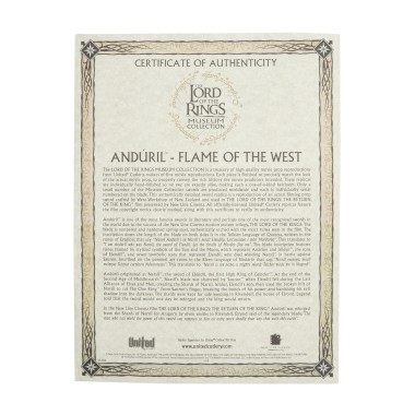 Herr der Ringe - Anduril Schwert - Museum Collection