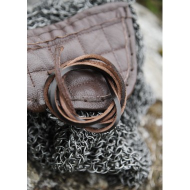 Kettenhaube mit dreieckigem Mundschutz, ID8mm, unbehandelt