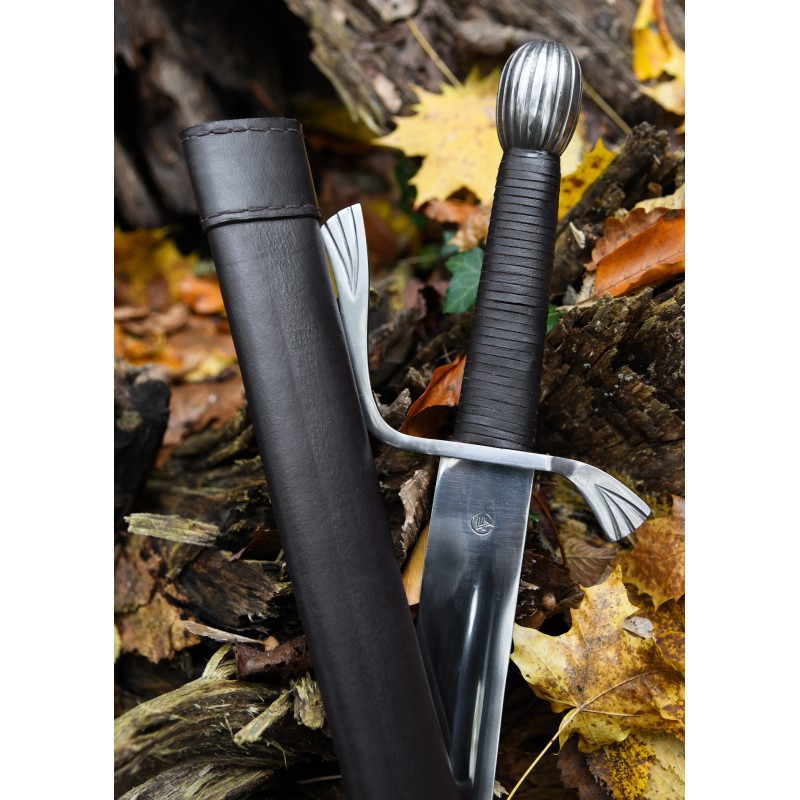 Schaukampf-Falchion mit Lederscheide SK-B