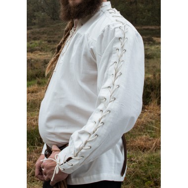 Mittelalterliches Hemd mit Schnürung