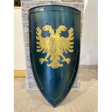 Mittelalterlicher mandelförmiger Schild mit Greif