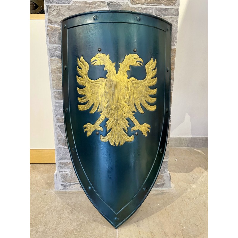 Mittelalterlicher mandelförmiger Schild mit Greif