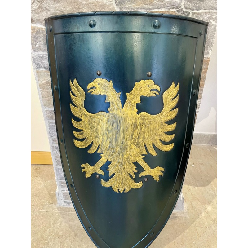 Mittelalterlicher mandelförmiger Schild mit Greif