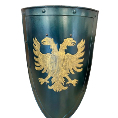 Mittelalterlicher mandelförmiger Schild mit Greif