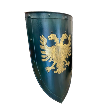 Mittelalterlicher mandelförmiger Schild mit Greif