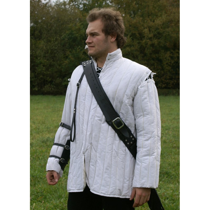 Rückenscheide aus schwarzem Leder