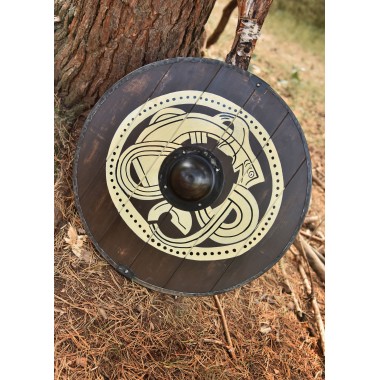 Wikinger Rundschild mit Greiftier-Motiv